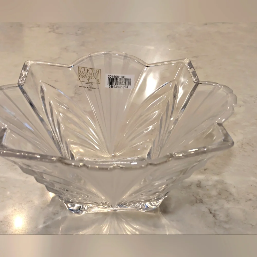 Vintage Lead Crystal Bowl Japan Fifth Avenue Crystal. New